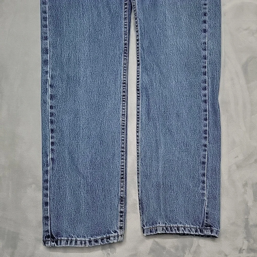 Levi Jeans Mens 33x32  Blue 505 Regular Fit Straight Leg Denim Casual Workwear
